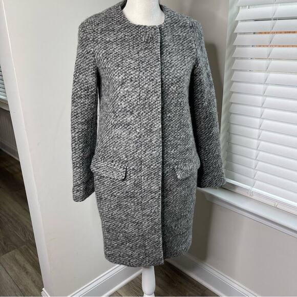 Adam Et Rope Vintage wool gray‎ long coat size 38 - Picture 1 of 8